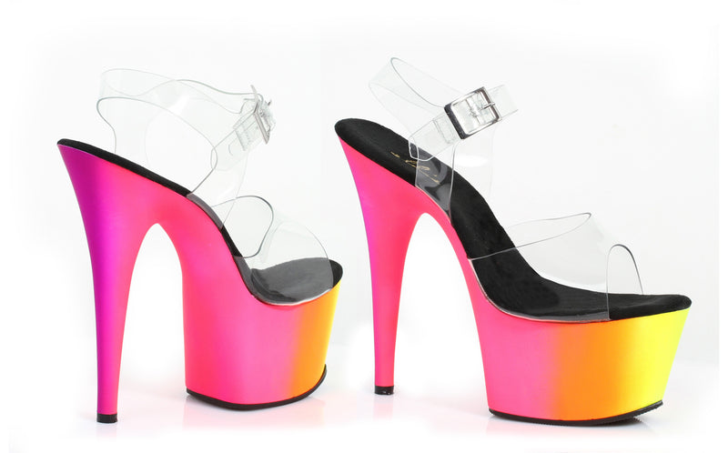 7 Inch Heel with Rainbow Design - ElegantStripper