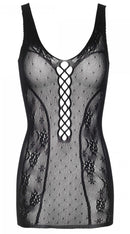 Dotted Mesh Mini Dress