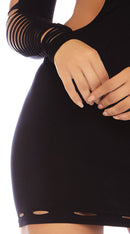 Seamless Shredded Mini Dress