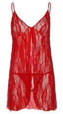 Two Piece Romantic Lace Babydoll and G-String