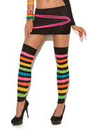 Neon Stripped Leg Warmers