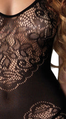 Lace Jacquard Suspender Bodystocking