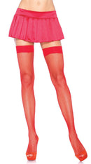 Nylon fishnet thigh highs