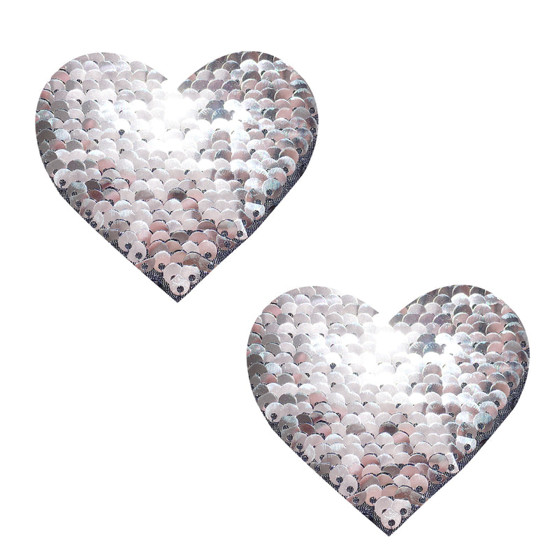 Sequin Medusa Magic Flip Black to Silver I Heart U Nipztix Pasties