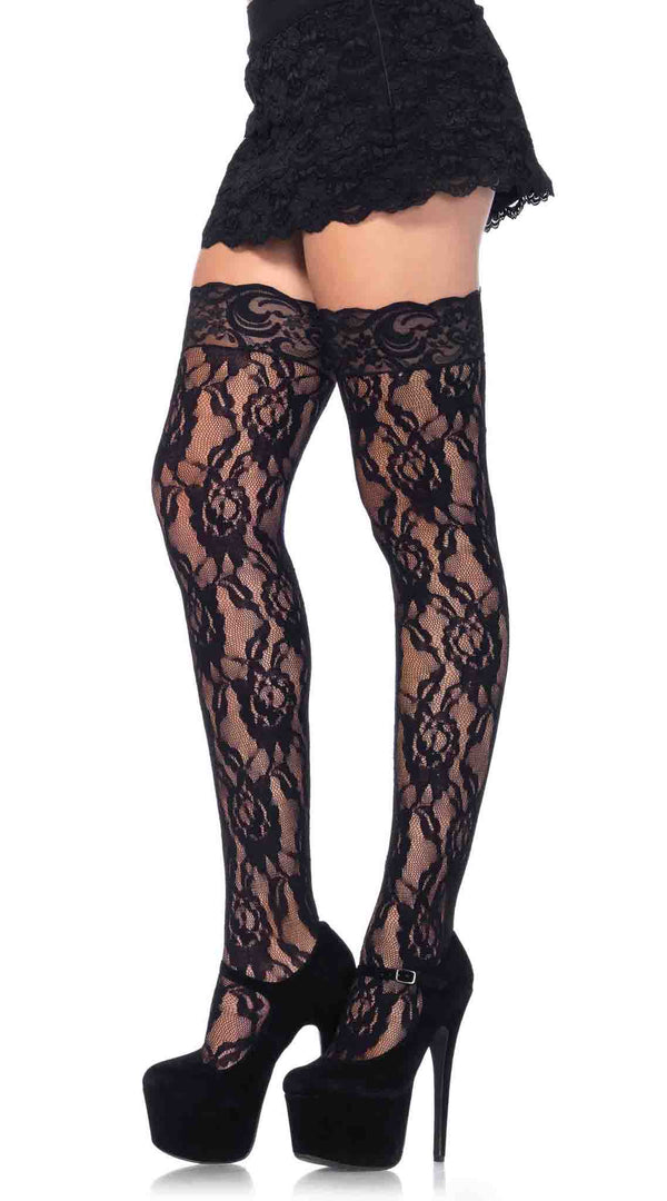 Lace Top Lace Thigh Highs