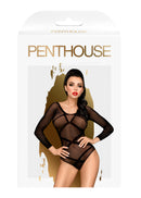 High On Love Long-Sleeve Mesh Teddy with Strap Pattern