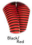 Striped Black and Red Tights