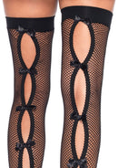 Bow Backseam Thigh Highs