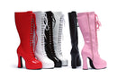 5 Inch Heel Knee Boots with Zipper - ElegantStripper