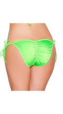 Lime Tie Side Bikini Bottom with Pucker Back Detail