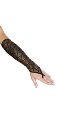 Pair of Fingerless Elbow Length Mermaid Gloves