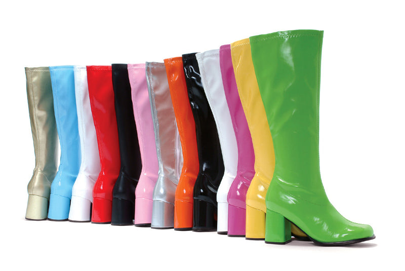 3 Inch Heel Gogo Boots with Zipper in Bright Colors - ElegantStripper