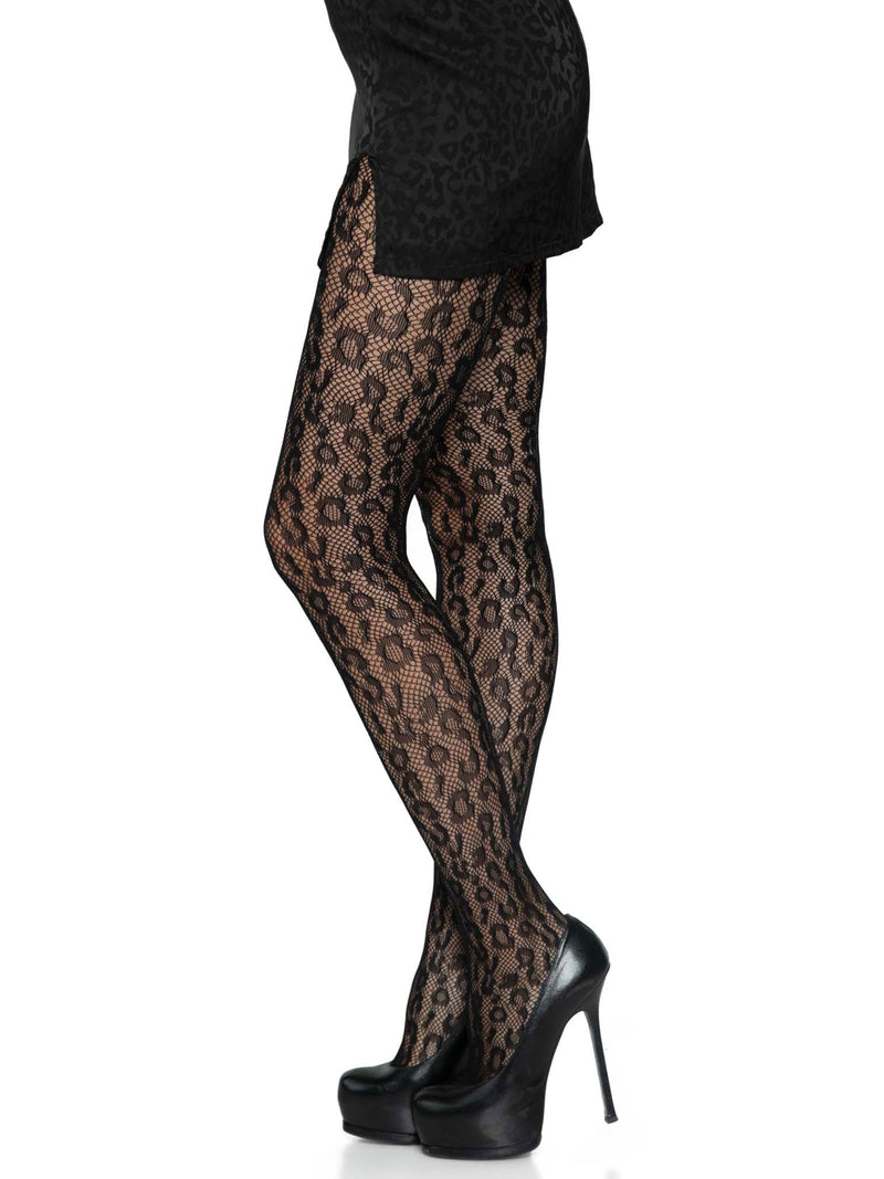 Leopard Net Tights