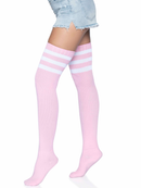 3 Stripes Athletic Ribbed Thigh Highs