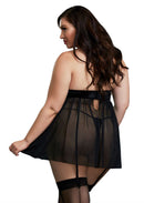 Babydoll and Thong Queen Size in Black