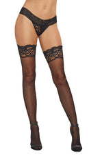 Sheer Thigh High Stockings in Black