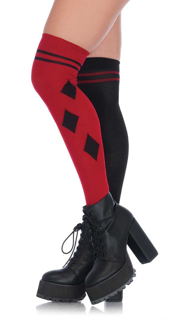 Harlequin Over the Knee Socks