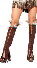 Lace up Suede Leg Warmer