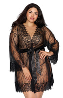 Lace Kimono Robe Queen Size