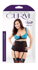 Two Piece Lace Bra and High Waist Garter Panty