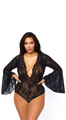 Bell Sleeve Bodysuit - ElegantStripper