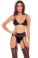 Straight Up Three Piece Garter Set