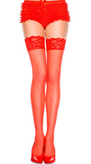 Lace Top Sheer Thigh High