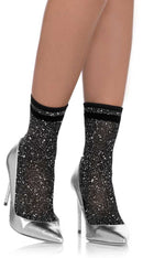 Lurex Anklets With Glitter Gold