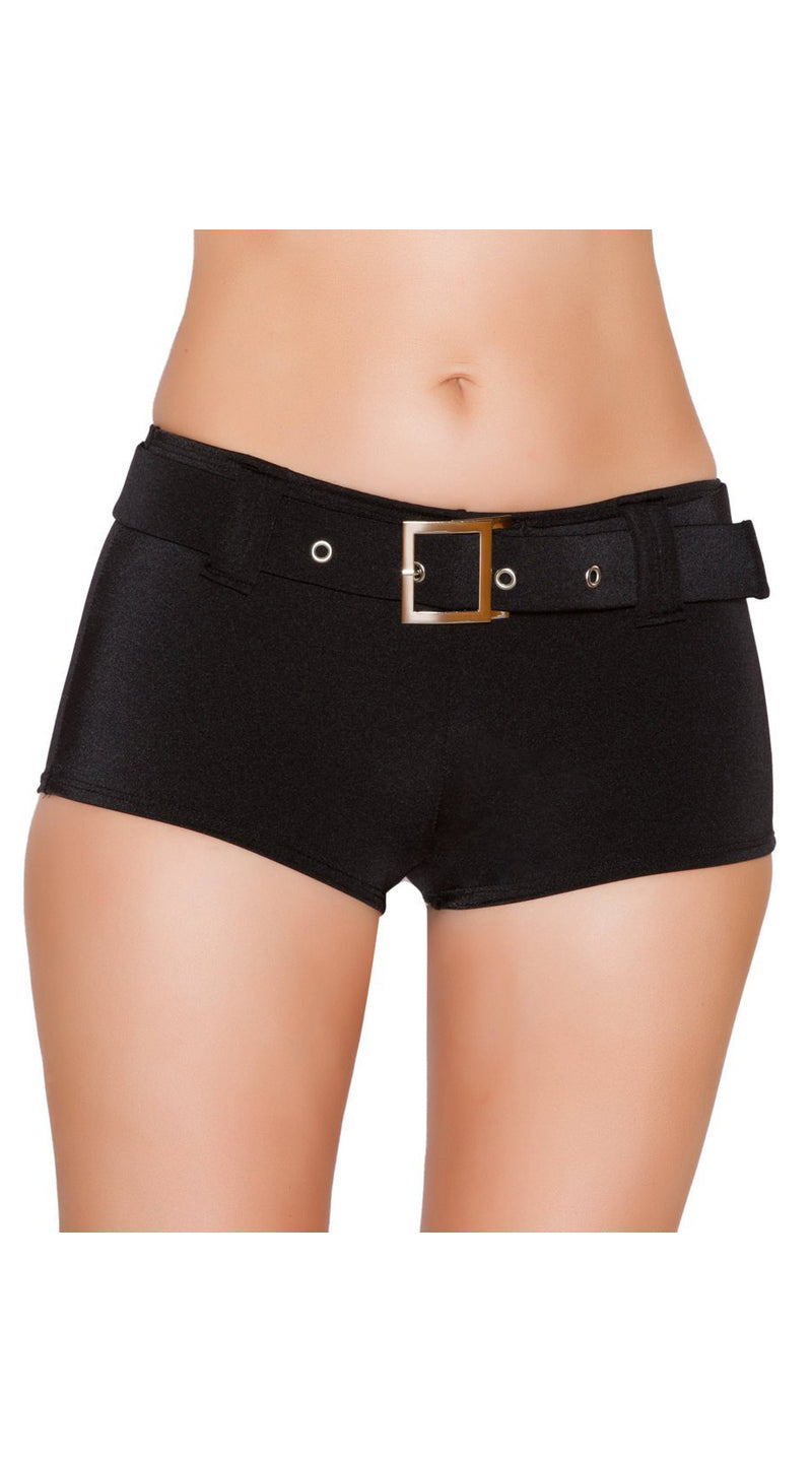 Black Belted Shorts