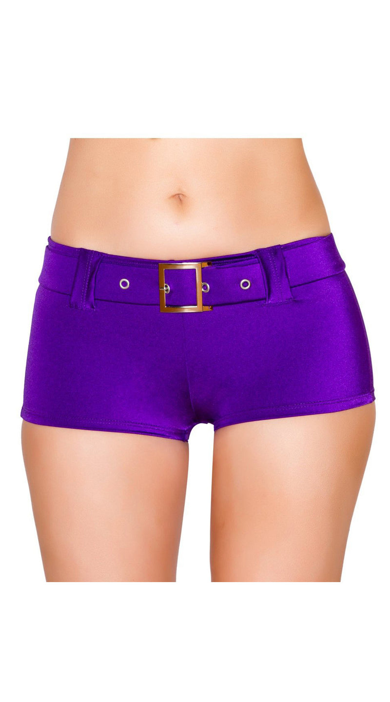 Purple Belted Shorts