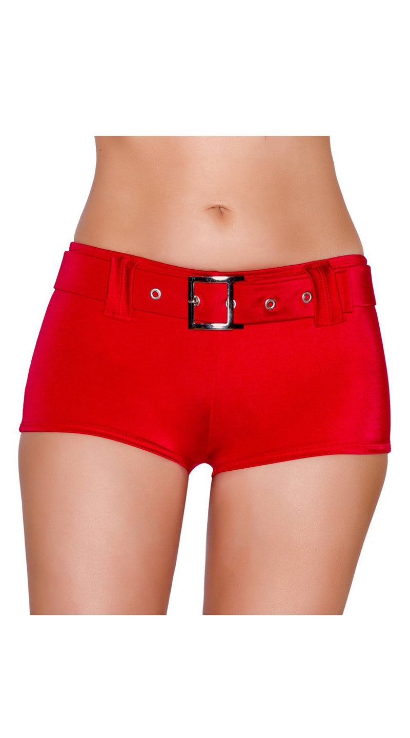 Red Belted Shorts