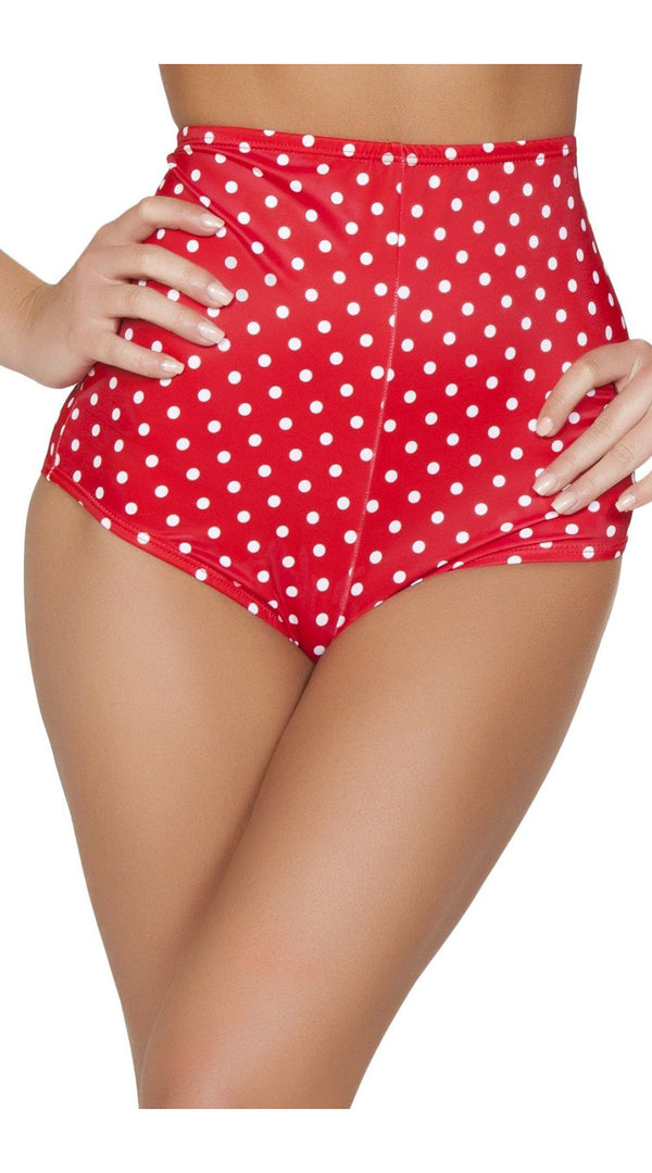 High-Waisted Shorts Red and White