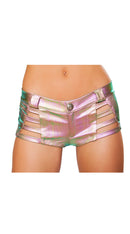 Denim Strapped Shorts