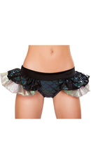 Mermaid Shorts with Attached Iridescent Skirt