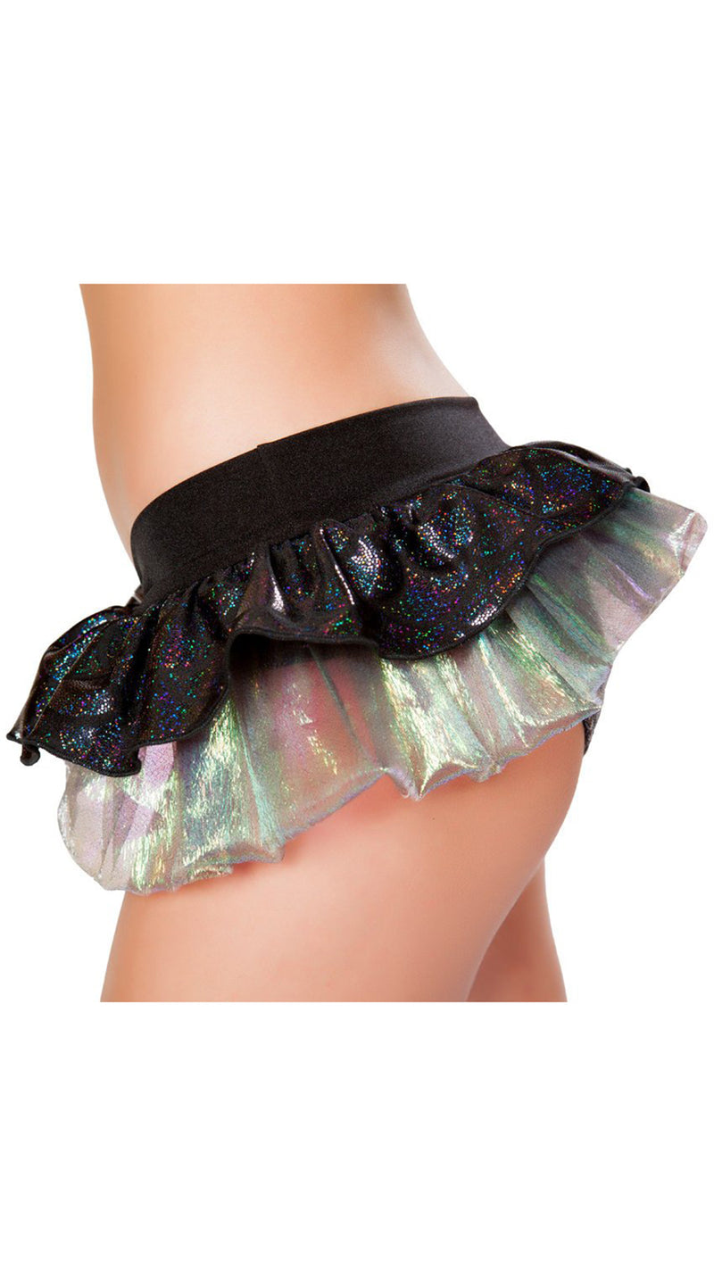 Mermaid Shorts with Attached Iridescent Skirt