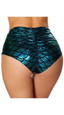 High-Waisted Pucker Back Mermaid Shorts