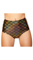 High-Waisted Pucker Back Mermaid Shorts