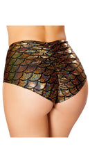 High-Waisted Pucker Back Mermaid Shorts