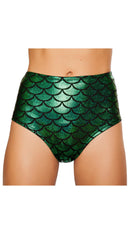 High-Waisted Pucker Back Mermaid Shorts