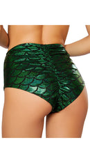 High-Waisted Pucker Back Mermaid Shorts