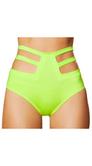 Solid High-Waisted Strapped Shorts