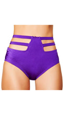 Solid High-Waisted Strapped Shorts