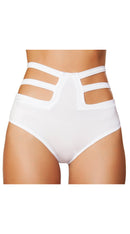 Solid High-Waisted Strapped Shorts