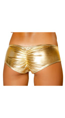 Metallic Pucker Back Mini Short
