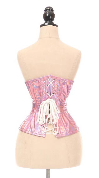 Holo Under Bust Corset with Lace Up Front