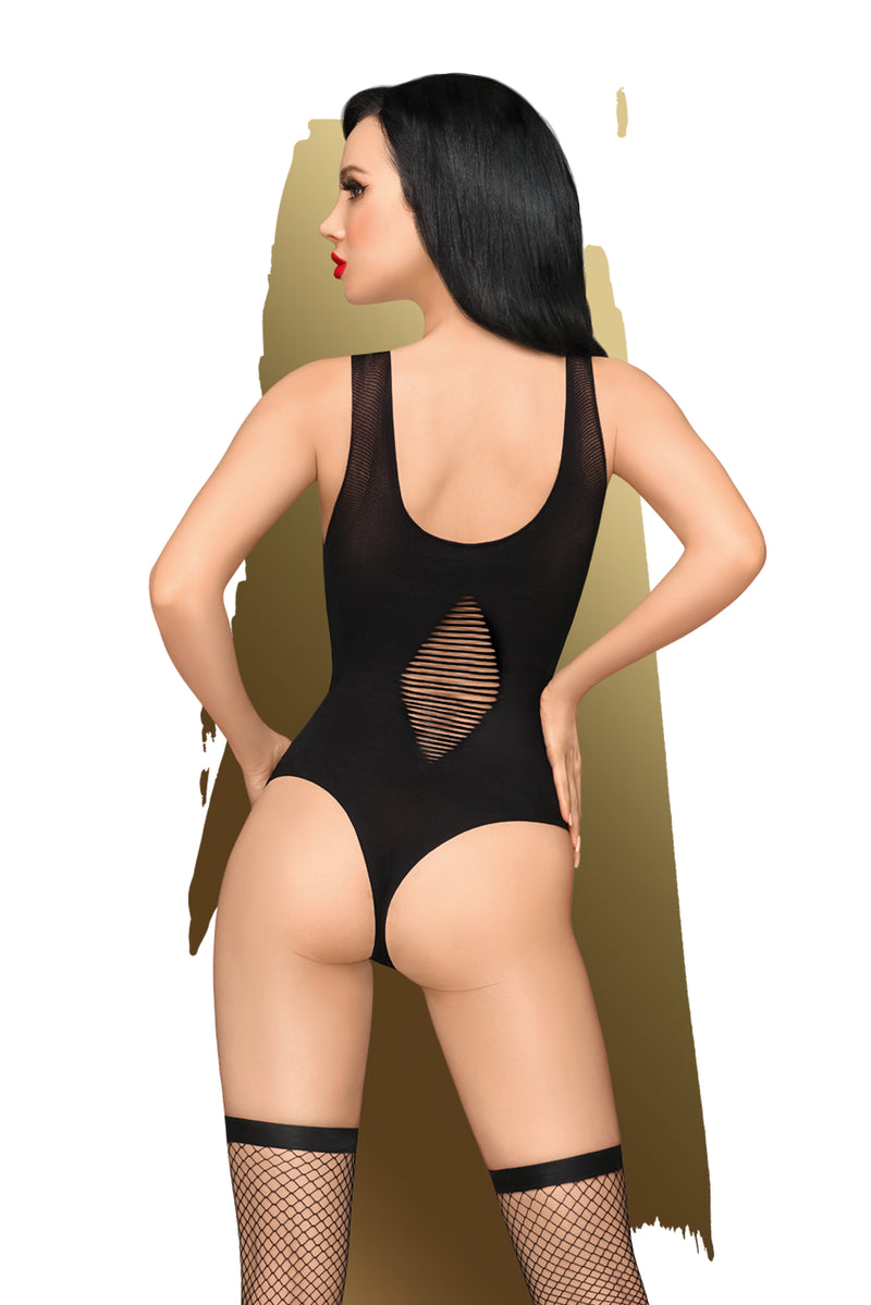 Hotter Than Hell Mesh Bodysuit with Strap Details