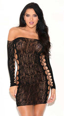 Floral Lace Long Sleeve Chemise