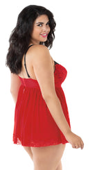 Babydoll and G-String Set Queen Size in Red