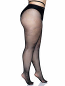 Micro Net Strappy Crotchless Tights Curvy Size