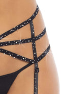 Strappy Elastic Rhinestone Garter